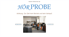 Desktop Screenshot of hoerprobe.eu